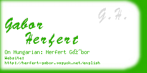 gabor herfert business card